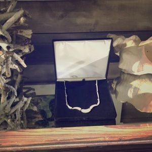 .925 Solid stamped silver Mother of pearl Necklace